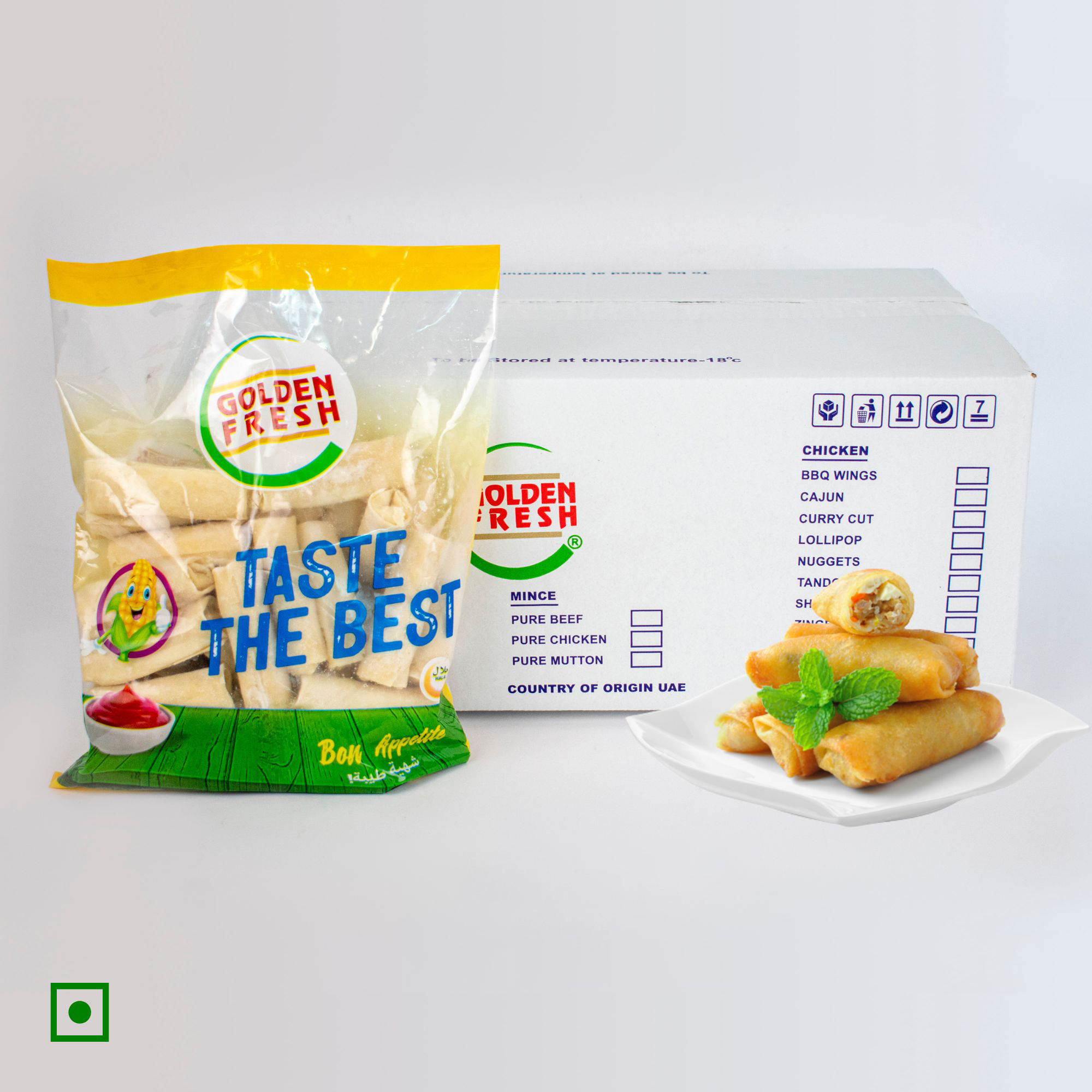 veg spring roll thumbnail Vegetable Spring Roll 5x1kg (150 pcs approx.) - Image 1