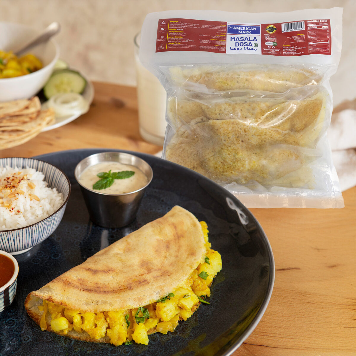 Masala Dosa 1kg (Approx. 16 pieces) - Image 1