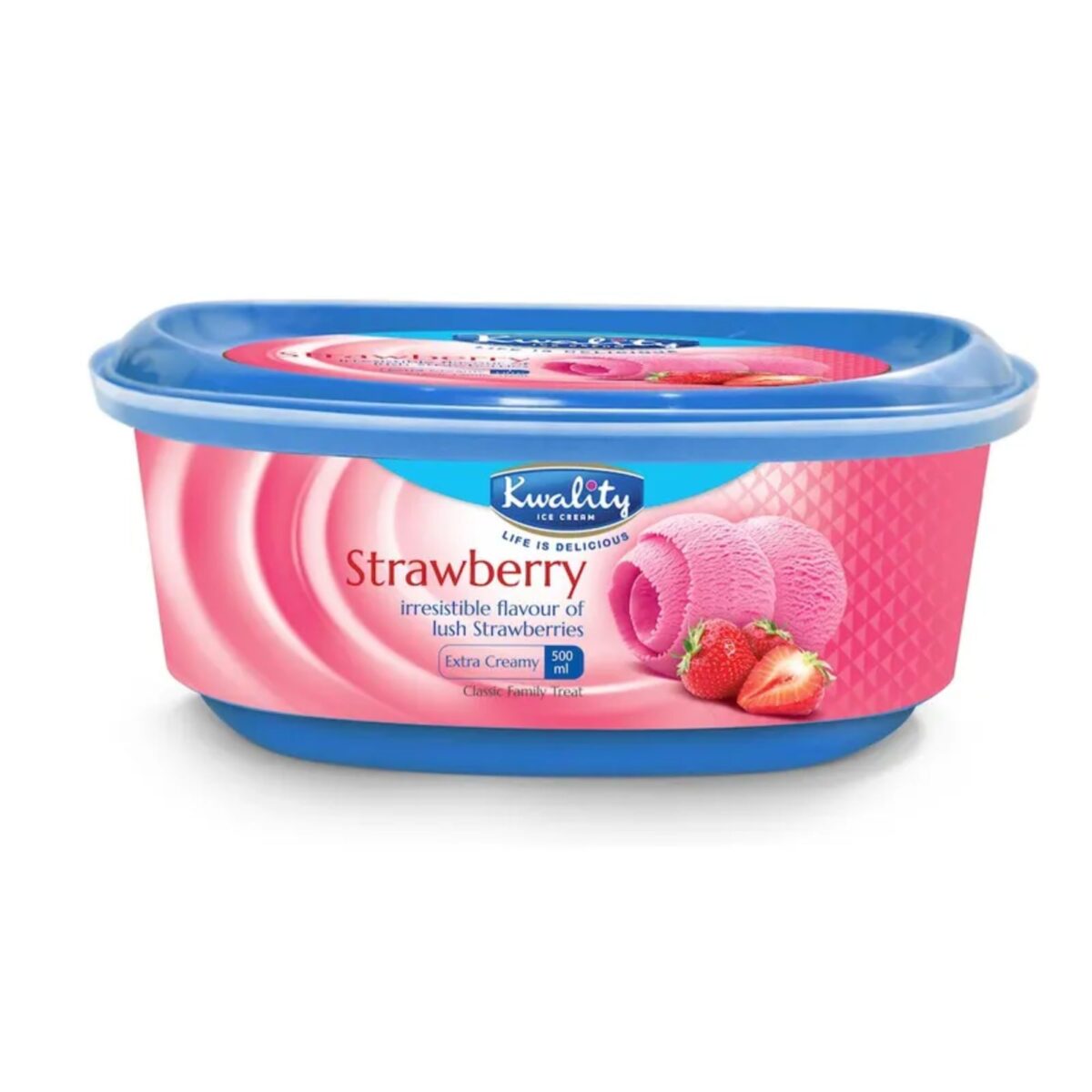 Kwality Strawberry Ice Cream 500ml - Image 1