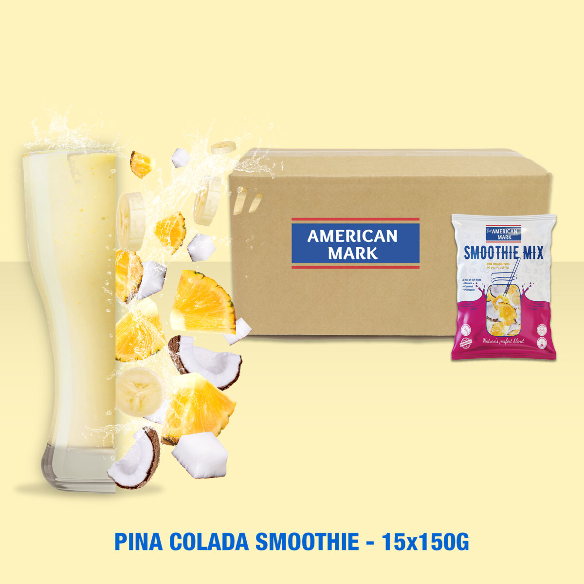 American Mark Pina Colada Smoothie 15x150g - Image 1