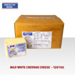 American Mark Mild White Cheddar Cheese 12x1kg