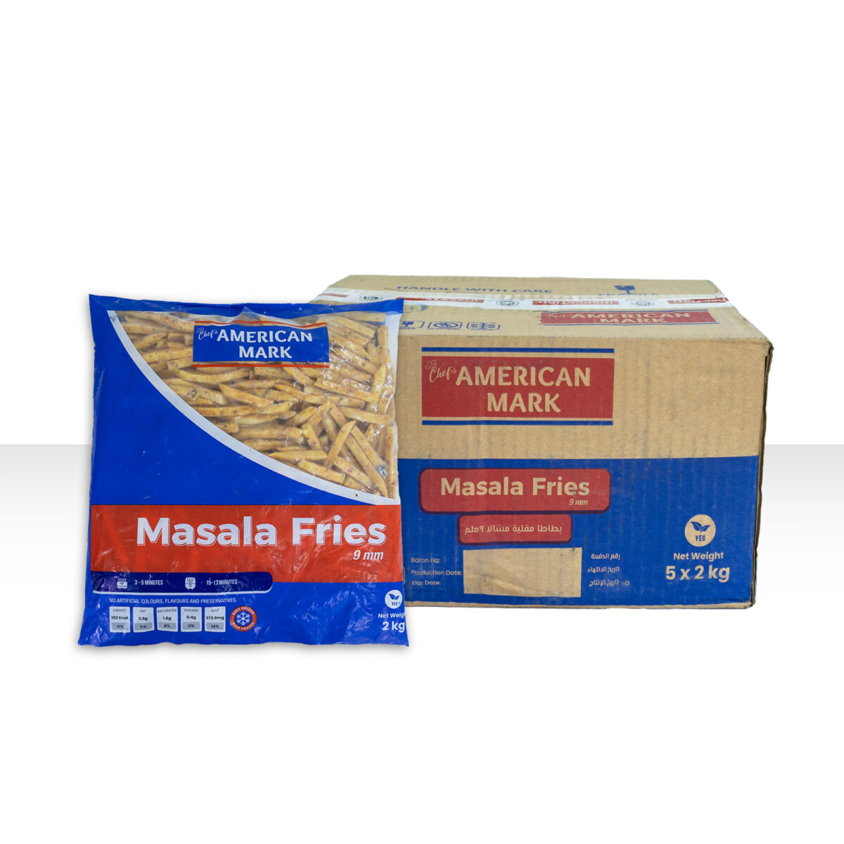American Mark Masala Fries 5x2kg - Image 1