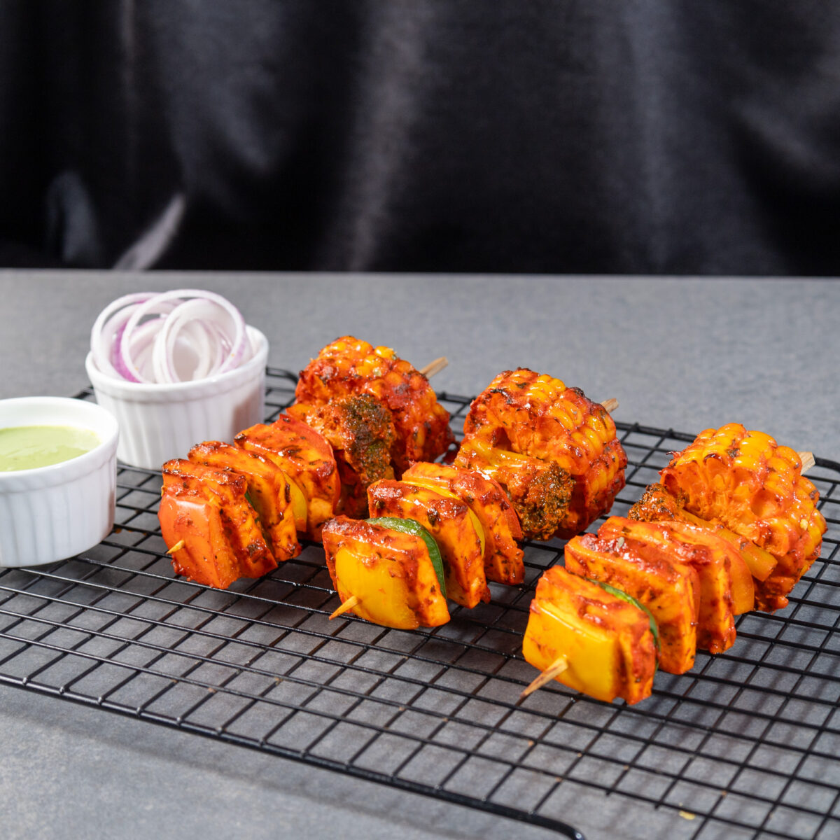 Fresh Marinated Veg Grill 300g (3 Skewer Set) - Image 1