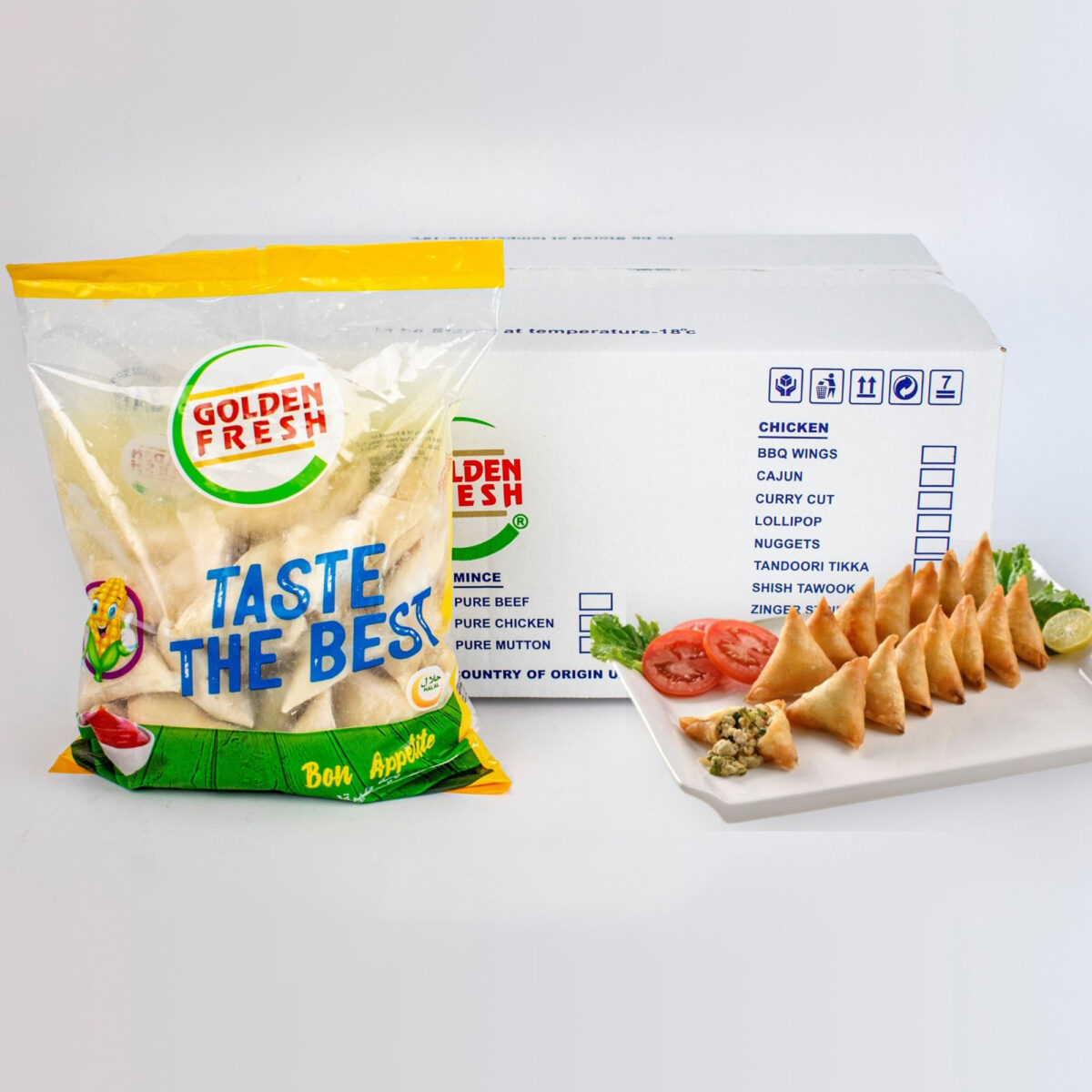 Chicken Samosa 5x1kg (200-250pcs approx.) - Image 1
