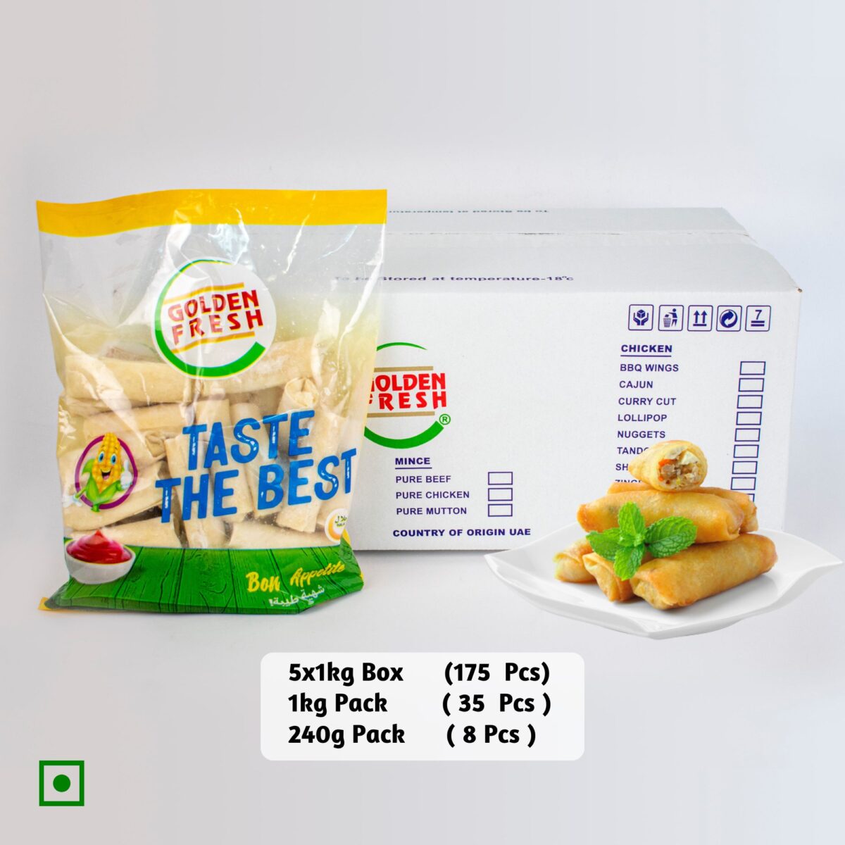 Vegetable Spring Roll 1 kg (40 pcs approx) - Image 1