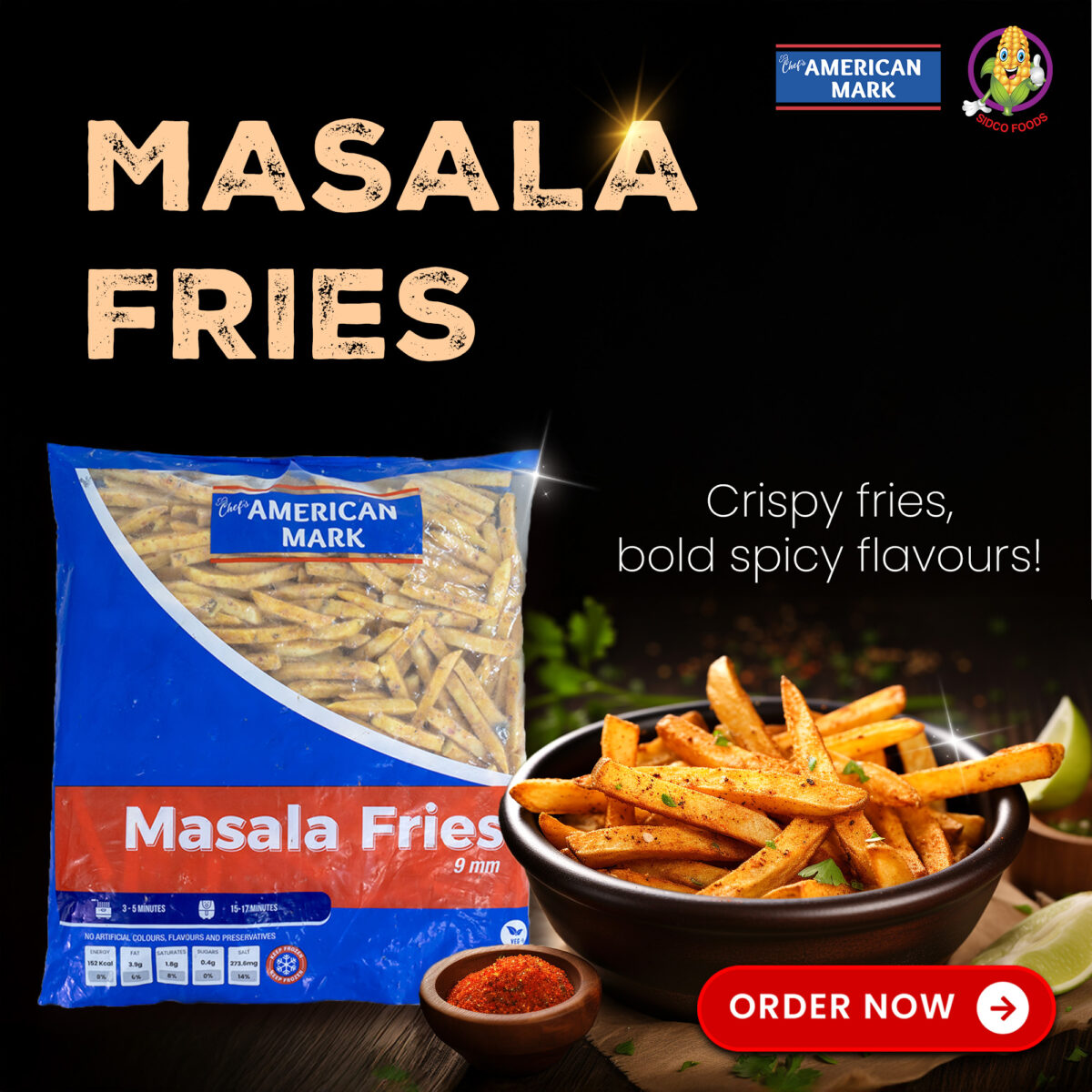 American Mark Masala Fries 2kg - Image 3