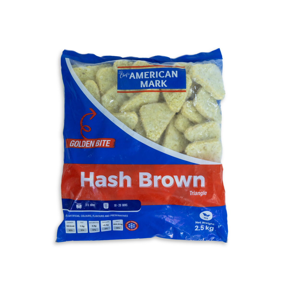 American Mark Potato Hash Brown 2.5kg - Image 1