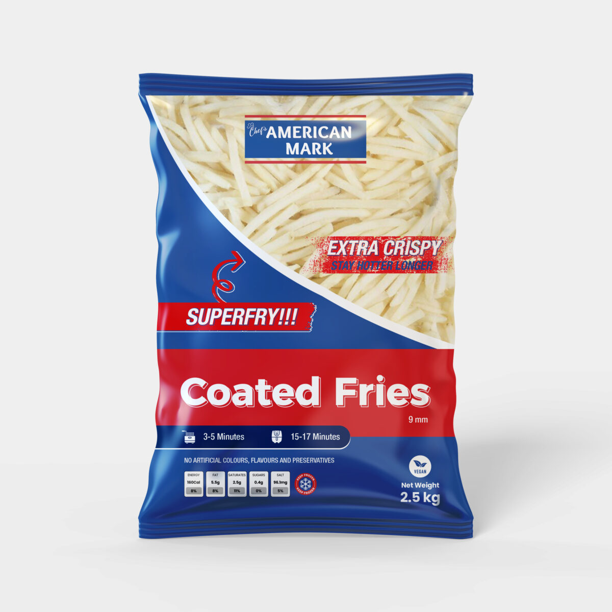 American Mark Coated Fries 9mm 4x2.5kg - Image 2