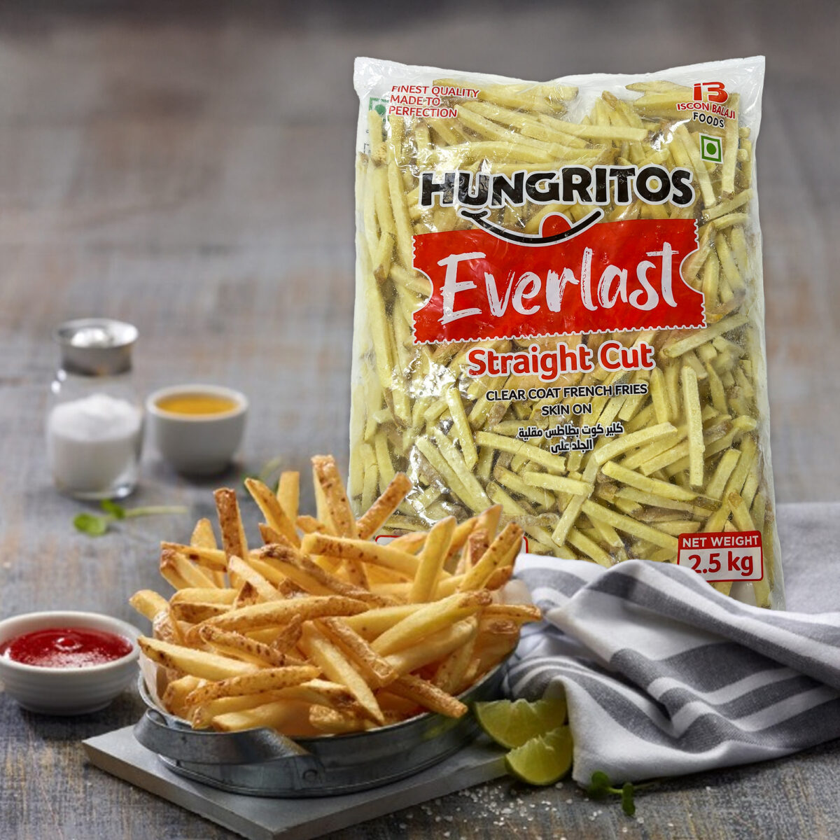 Skin-On Coated 9mm French Fries 2.5kg - Image 1