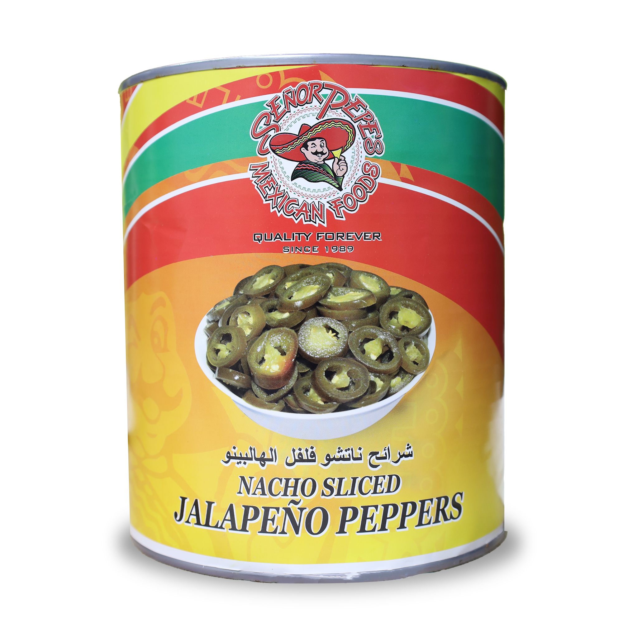 senor pepe jalapeno peppers FRONT Nacho Sliced Jalapeno Peppers (3kg) - Image 1