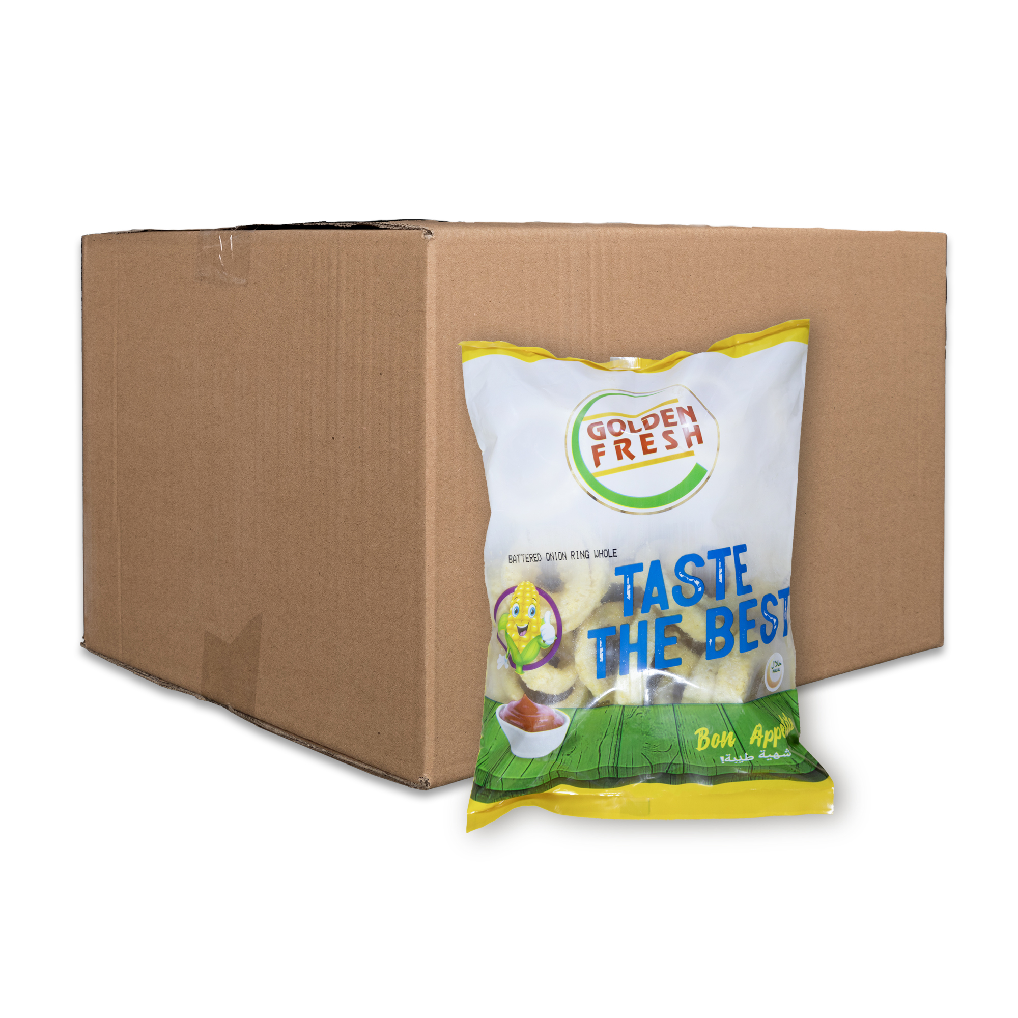 battered onion rings whole carton Battered Onion Rings Whole 10x800g | Golden Fresh - Image 1